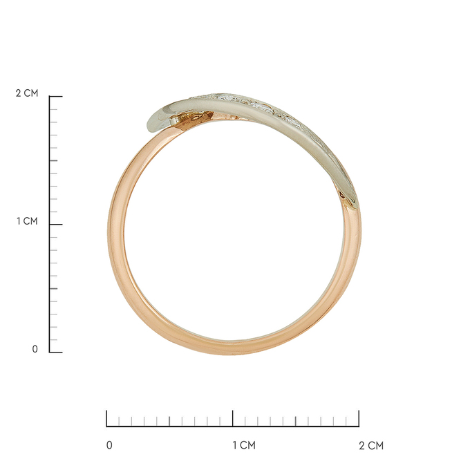 Кольцо из золота 585 пробы c бриллиантами, Л 4609 1985 за 38430