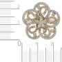 Кольцо из комбинированного золота 585 пробы c 142 бриллиантами 101890 фото 4