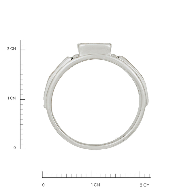 Кольцо из золота 585 пробы c бриллиантами и эмалью, Л 4507 8297 за 86000