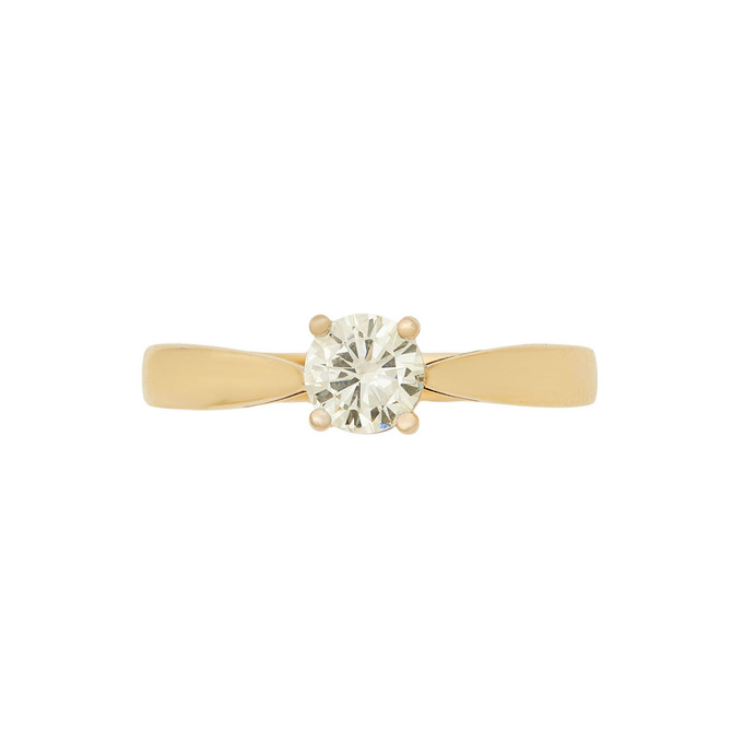 Кольцо из золота 500 пробы c бриллиантом, Л 0614 6223 за 77000