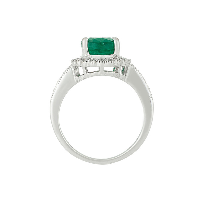 Кольцо из золота 750 пробы c изумрудом и бриллиантами, Л 2304 1230 за 170000