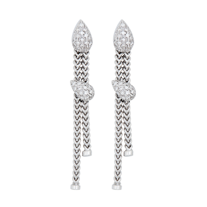 Серьги из золота 585 пробы c бриллиантами, Ц О007 0690 за 109000