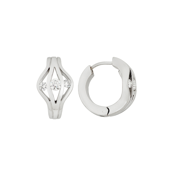 Серьги из золота 750 пробы с бриллиантами, Ц О007 3860 за 170000