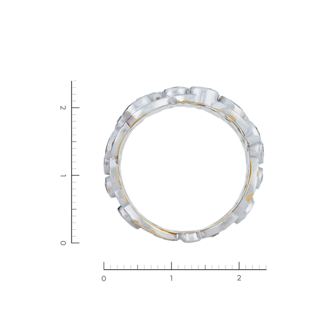 Кольцо из белого золота 750 пробы c 128 бриллиантами, Л 2411 3024 за 339000