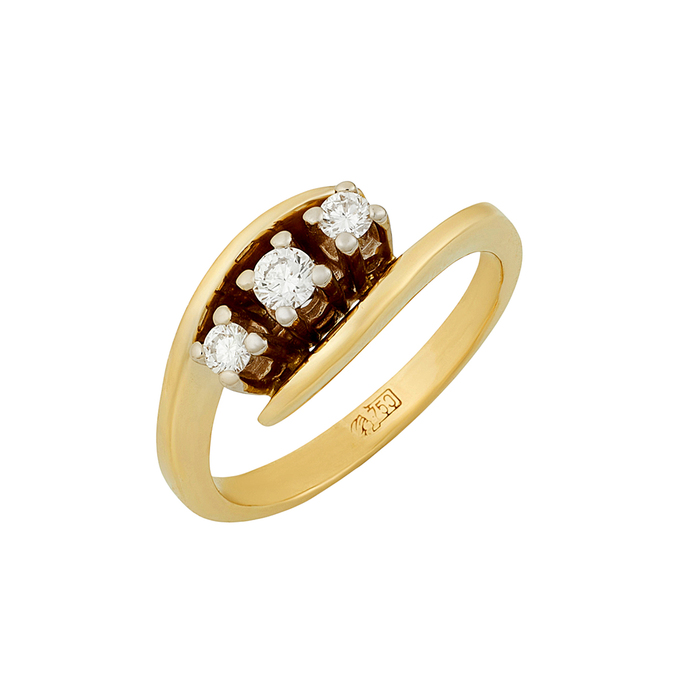 Кольцо из золота 750 пробы c бриллиантами, Л 2213 1692 за 84000