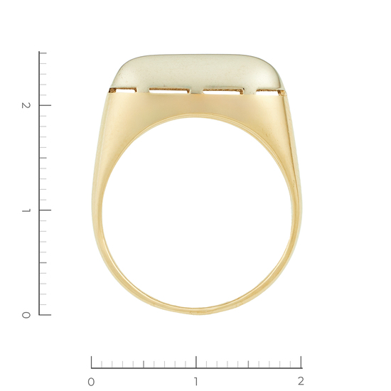 Кольцо из комбинированного золота 585 пробы c 5 бриллиантами, Л39103367 за 20250