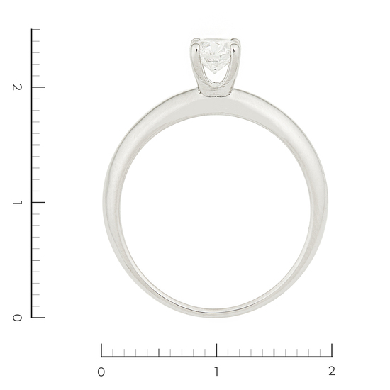 Кольцо из белого золота 585 пробы c 1 бриллиантом, Л32082959 за 96900