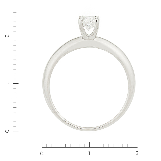 Кольцо из белого золота 585 пробы c 1 бриллиантом, Л 3208 2959 за 96900