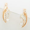 Серьги из золота 585 пробы c фианитами