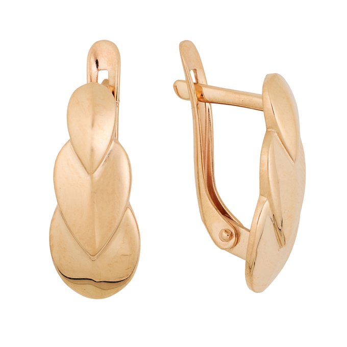 Серьги из красного золота 585 пробы