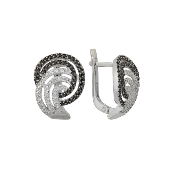 Серьги из золота 585 пробы c фианитами, Ц О007 1965 за 48960