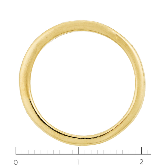 Кольцо из желтого золота 585 пробы c 2 бриллиантами, Л28087606 за 13800