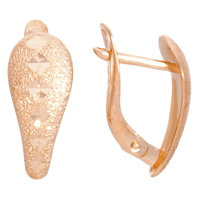 Серьги из красного золота 585 пробы
