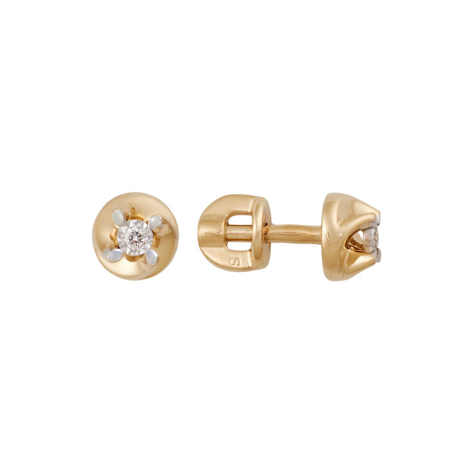 Серьги из золота 585 пробы с бриллиантами, Л 0911 6451 за 24800