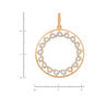 Подвеска из красного золота 585 пробы c фианитами