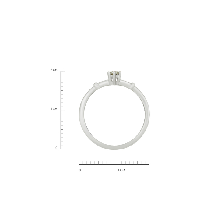 Кольцо из золота 585 пробы c бриллиантом, Л 6302 5229 за 20720
