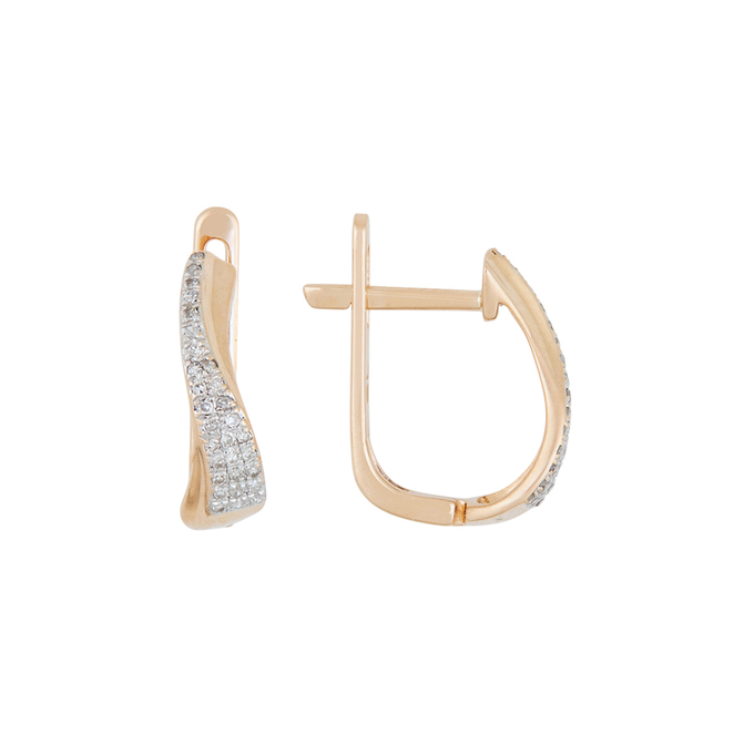 Серьги из золота 585 пробы c фианитами, Л 2414 5610 за 18960