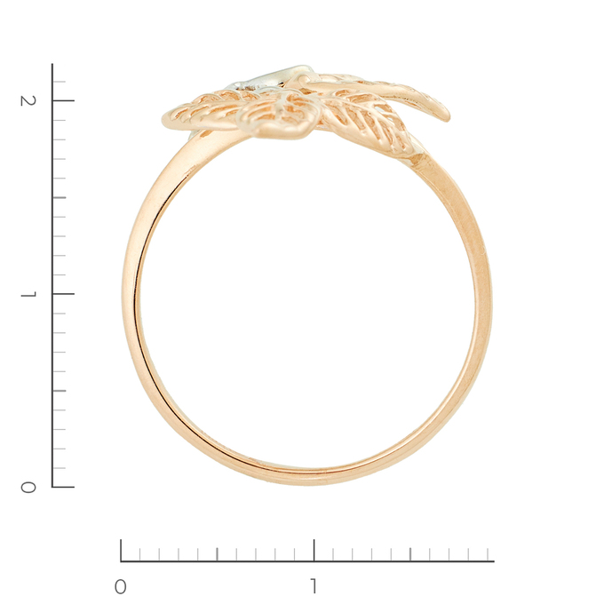 Кольцо из комбинированного золота 585 пробы