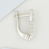 Серьги из белого золота 585 пробы c фианитами