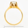 Кольцо из комбинированного золота 750 пробы c 1 бриллиантом Л37043708 фото 4
