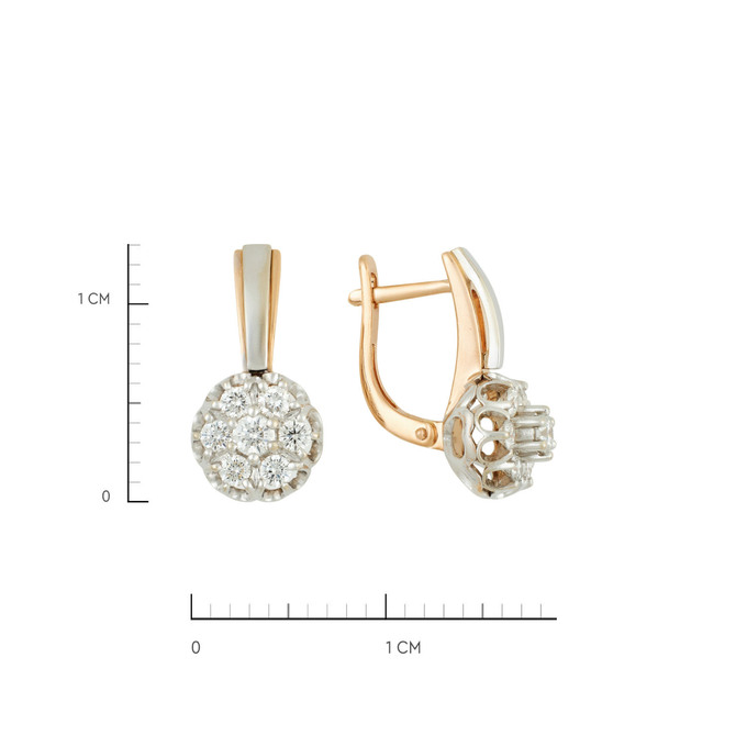 Серьги из золота 585 пробы с бриллиантами, Л 0808 2406 за 75000