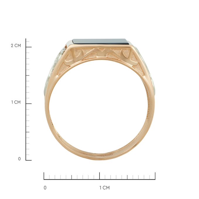 Кольцо из золота 585 пробы c фианитом, Л 2011 0491 за 43040