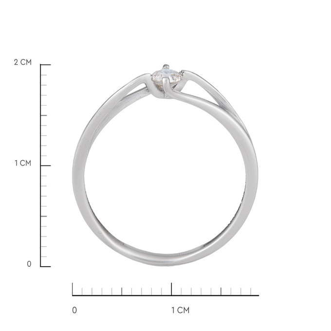 Кольцо из золота 585 пробы c бриллиантом, Л 0408 8691 за 31600