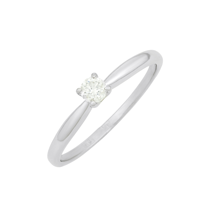 Кольцо из золота 585 пробы c бриллиантом