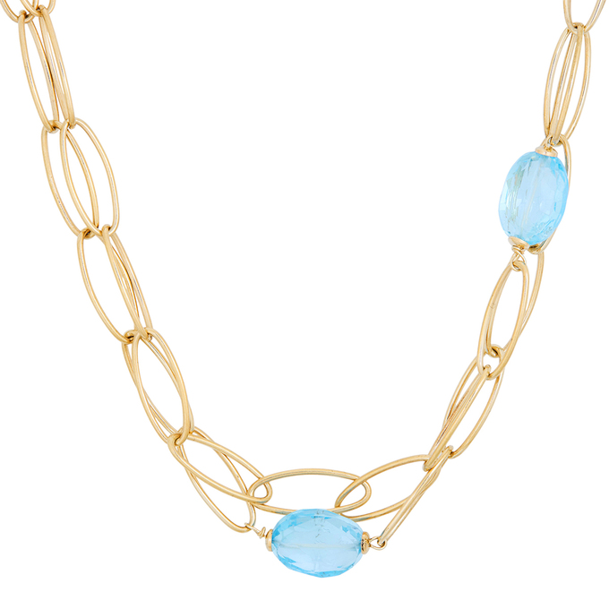 Колье из золота 585 пробы c топазами, Л 2811 6369 за 185000