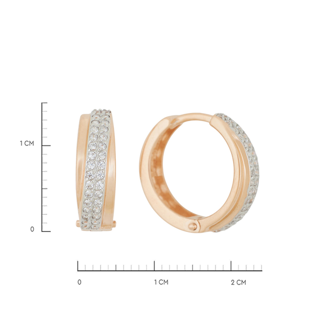 Серьги из золота 585 пробы c фианитами, Л 3705 4035 за 19840