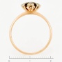 Кольцо из комбинированного золота 585 пробы c 6 бриллиантами Л48041393 фото 4