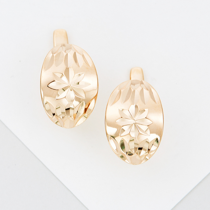 Серьги из красного золота 585 пробы