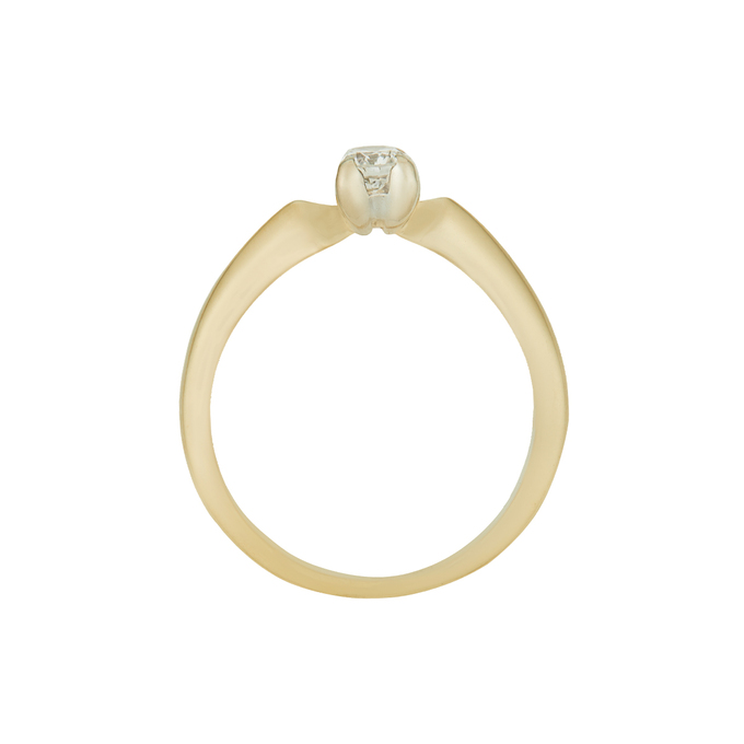 Кольцо из золота 585 пробы c бриллиантом, Л 1116 4798 за 66800