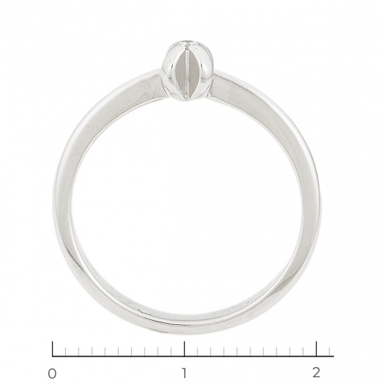 Кольцо из белого золота 750 пробы c 1 бриллиантом, Л29121064 за 12105