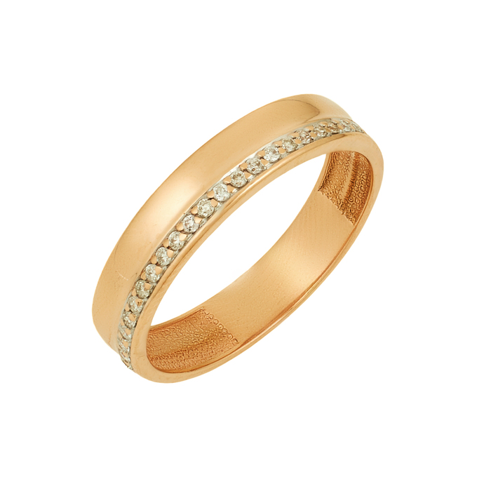 Кольцо из золота 585 пробы c бриллиантами