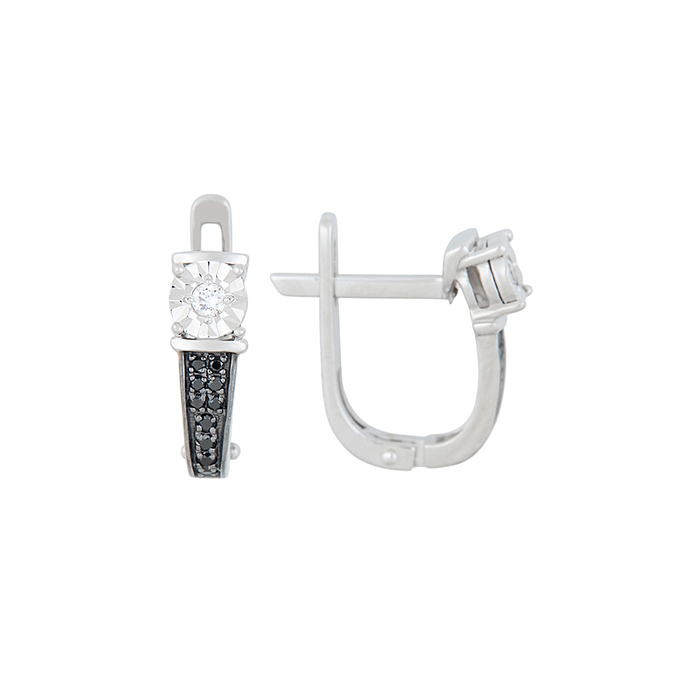 Серьги из золота 585 пробы c бриллиантами, Л 0616 5305 за 21200