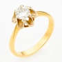 Кольцо из комбинированного золота 750 пробы c 1 бриллиантом Л37043708 фото 1