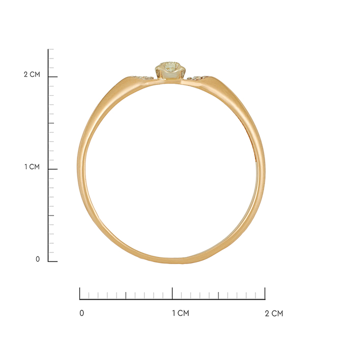 Кольцо из золота 585 пробы c бриллиантами, Л 0616 7475 за 17520