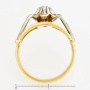 Кольцо из комбинированного золота 750 пробы c 1 бриллиантом Л57026526 фото 4