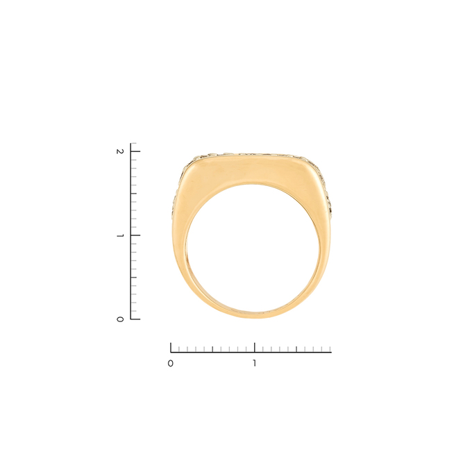 Кольцо из желтого золота 585 пробы c 43 бриллиантами, Л 2508 3648 за 92800