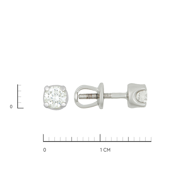 Серьги из золота 750 пробы c бриллиантами, Ц О007 1179 за 115000