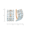 Серьги из золота 585 пробы c топазами