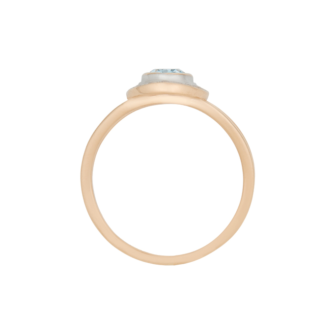 Кольцо из золота 585 пробы c топазом и фианитами, Л 3013 8736 за 32480