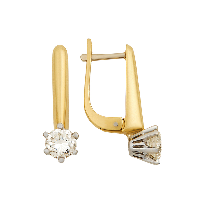 Серьги из золота 750 пробы c бриллиантами, Л 0616 6254 за 260100