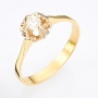 Кольцо из желтого золота 750 пробы c 1 бриллиантом Л24028385 фото 1