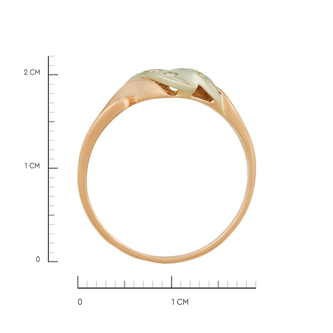 Кольцо из золота 585 пробы c бриллиантами, Л 4609 1975 за 26800