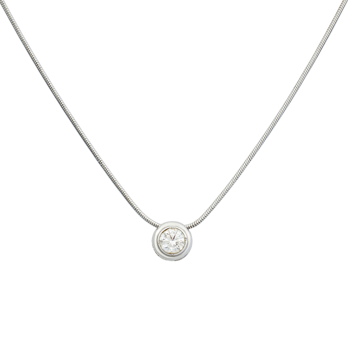 Колье из золота 585 пробы c бриллиантом