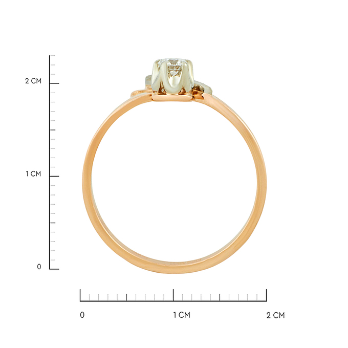 Кольцо из золота 585 пробы c бриллиантами, Л 0910 9366 за 40140