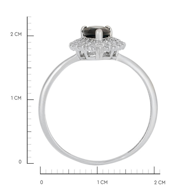 Кольцо из золота 585 пробы c сапфиром и бриллиантами, Л 2812 4064 за 52000