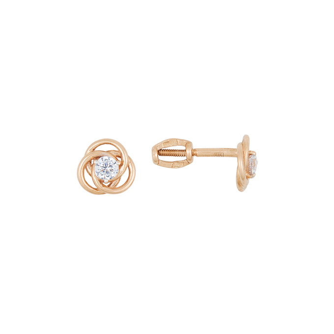 Серьги из золота 585 пробы c фианитами, Л 3309 4262 за 10560